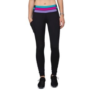 Lululemon Speed Tight Interlock Size 4 Black / Quilt Winter Leggings